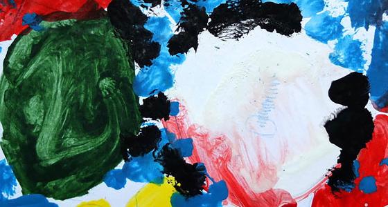 Detail of an abstract painting by Tina Butler