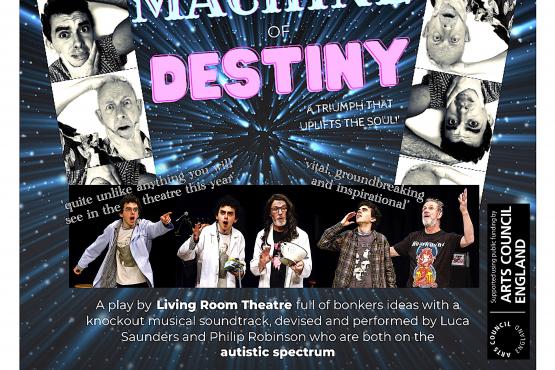 photos of faces text and words for Washing machine of destiny theatre show