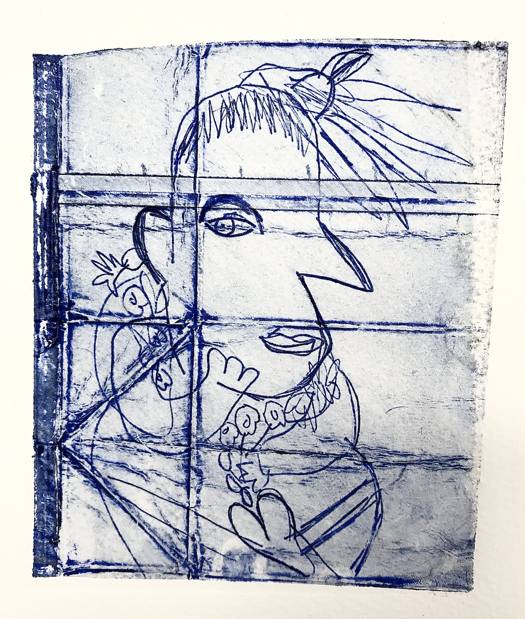 etching of a figure