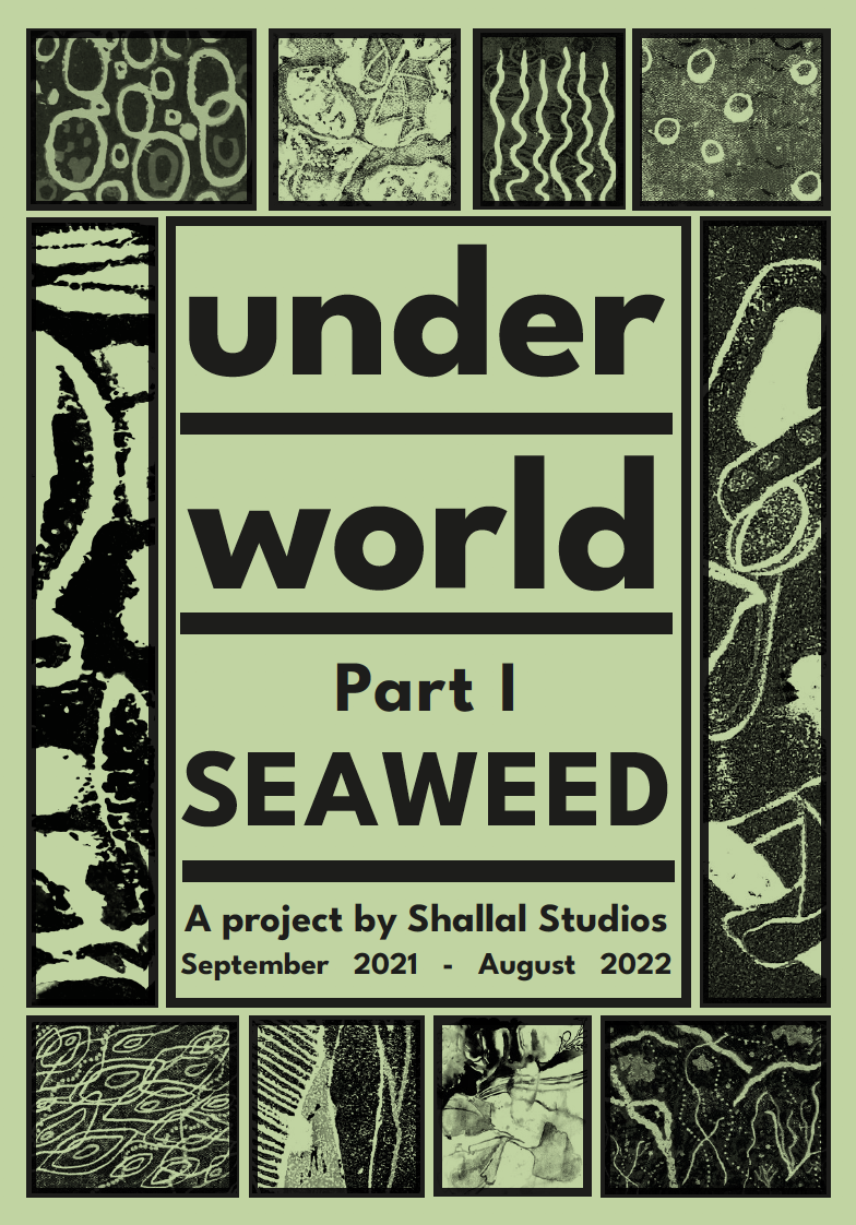 a poster in green saying seaweed part 1 