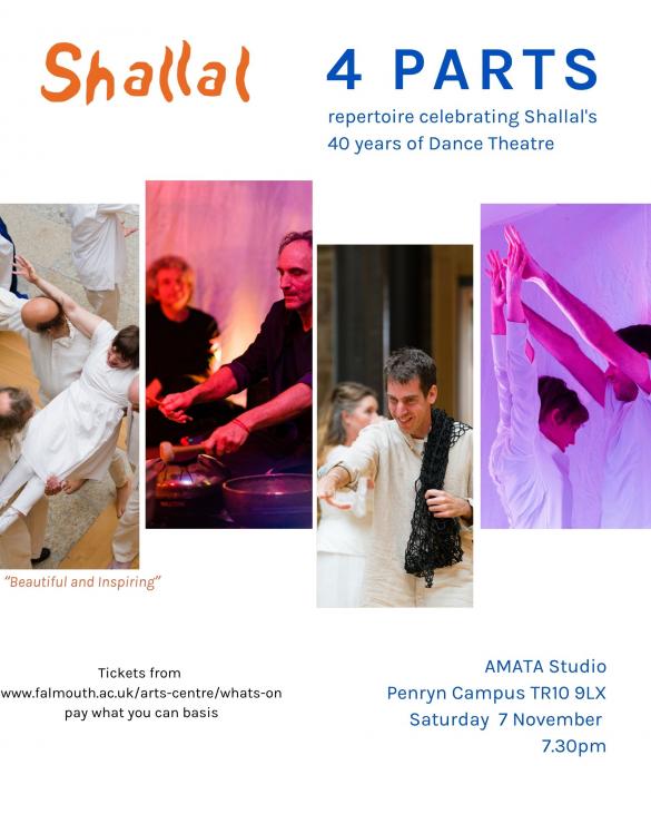 4 slim rectangular photos of dancers on white background