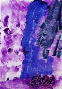 Purple and blue abstract painting