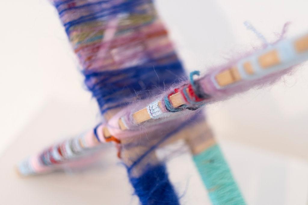 wooden and wool sculpture 