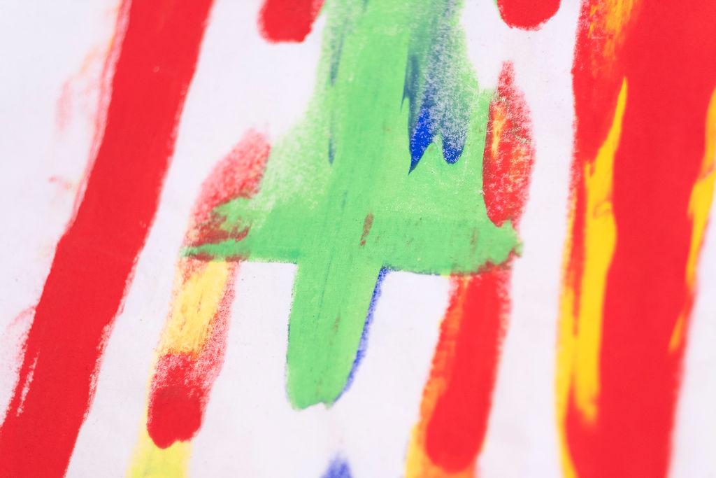 abstract colourful screen print close up