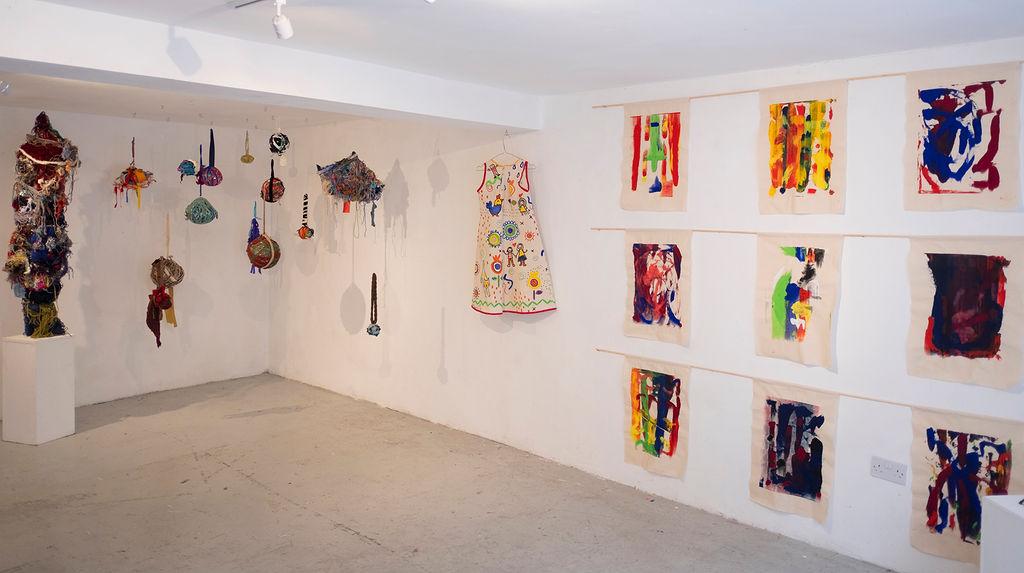 Knitted Together exhibition install 