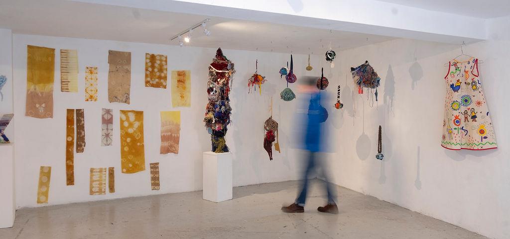 Knitted Together exhibition install 